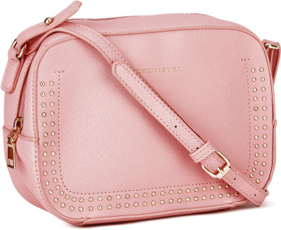 

Chemistry Women Casual Pink Genuine Leather Sling Bag