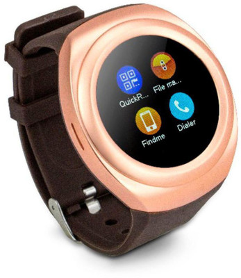

ESTAR samsu.ng Rex 70 compatiblebluetooth smart watch Gold Smartwatch(Brown Strap Free Size)