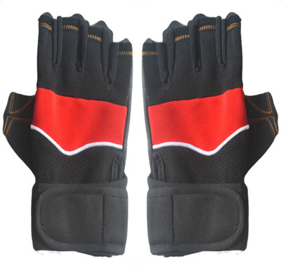 

Faynci Bike Riding /Sports / Gym / Weight Lifting / Cycling Black and RedGloves for Boys, Men, Women. Gym & Fitness Gloves (, Red
