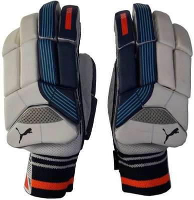 Puma EVO 5 (LH) Batting Gloves (Men, White, Blue)