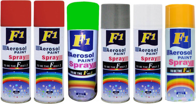 

F1 Multicolor Spray Paint 450 ml(Pack of 6)