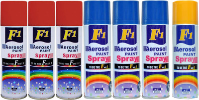 

F1 Multicolor Spray Paint 450 ml(Pack of 7)