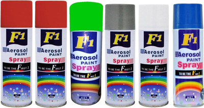 F1 Multicolor Spray Paint 450 ml(Pack of 6)