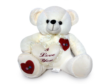 

HTD Love Heart Teddy Bear - 25 cm(White)
