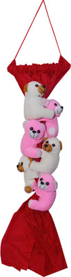 

HTD Cute Bear " Window Curtain Holder " - 70 cm(Pink, White)
