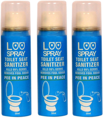 

loo spray Toilet Seat Sanitizer Spray Can 50ml (Pack of 3) Lemon Spray Toilet Cleaner(50 ml, Pack of 3)
