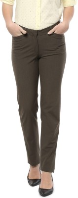 Allen Solly Regular Fit Women Grey Trousers