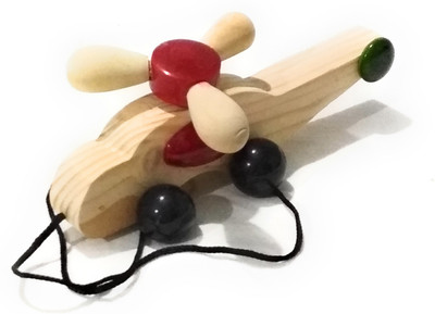 

Crafts India Hand Made Wooden Helicopter for pull along toy(Multiple)