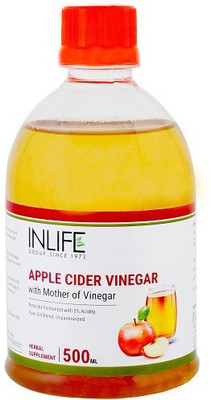 

Inlife With Mother of Vinegar Apple Cider Vinegar(500 ml, Apple Flavored)
