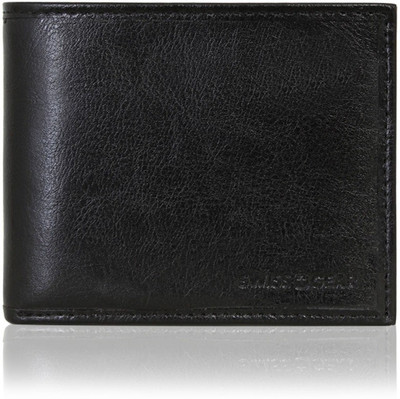 

Swiss Gear Men Black Genuine Leather Wallet(9 Card Slots)