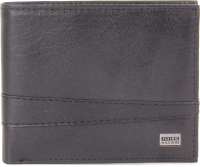 

Flying Machine Men Black Genuine Leather Wallet(5 Card Slots)
