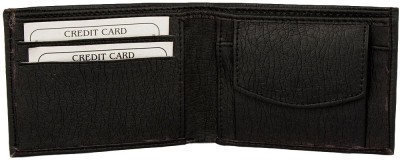 

i ired Men Black Artificial Leather Wallet(5 Card Slots), Black black