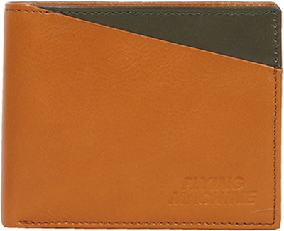 

Flying Machine Men Tan, Green Genuine Leather Wallet(5 Card Slots)