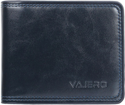 

Vajero Men Blue Genuine Leather Wallet(4 Card Slots)