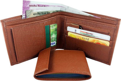 

Xamio Boys Tan Artificial Leather Wallet(12 Card Slots)