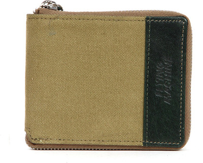 

Flying Machine Men Green Genuine Leather Wallet(5 Card Slots), Olive