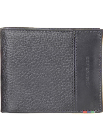 

Peter England Men Black Genuine Leather Wallet(7 Card Slots)
