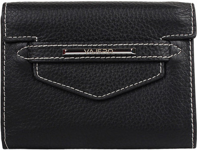 

Vajero Women Casual Black Genuine Leather Wallet(4 Card Slots)