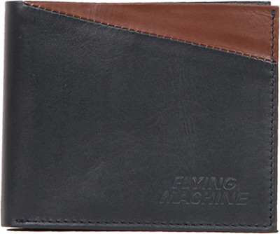 

Flying Machine Men Casual Brown, Black Genuine Leather Wallet(5 Card Slots), Navy brown