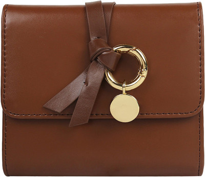 

Vajero Women Casual Brown Genuine Leather Wallet(4 Card Slots)