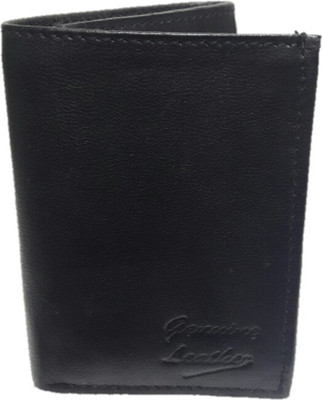 

cevelj Men Black Genuine Leather Wallet(8 Card Slots)