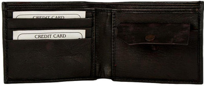 

I IRED Men Black Artificial Leather Wallet(6 Card Slots)