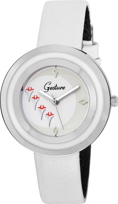 Gesture 104-White Elegant Strap Watch  - For Women   Watches  (Gesture)