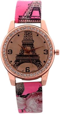 Faas Eiffel Tower Printed Dial Diamond Bezel Traditional New Fashion Watch  - For Women   Watches  (Faas)