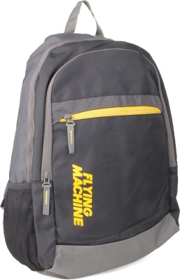 

Flying Machine FMLO8051 18 L Backpack(Grey, Yellow), Black grey