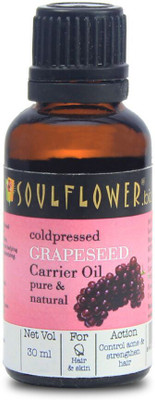 

Soulflower Coldpressed Grapeseed Carrier Oil(30 ml)
