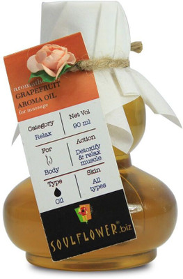 Soulflower Grapefruit Anti Cellulite Aroma Massage Oil(90 ml) Soulflower Grapefruit Anti Cellulite Aroma Massage Oil(90 ml)