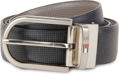 

Tommy Hilfiger Men Blue Genuine Leather Belt, Black/toupe