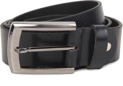 

Peter England Men Black Genuine Leather Belt