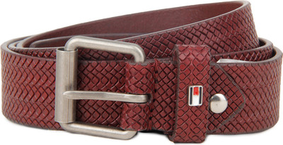

Tommy Hilfiger Men Brown Genuine Leather Belt, Burgandy(ss-1607 spa cherry)