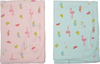 

Zero Printed  Swadding Baby Blanket(Cotton, Pink, Light Green