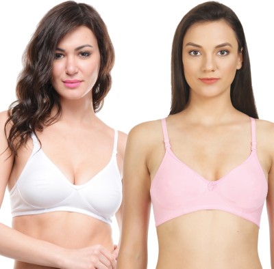 BodyCare Seamless Cup Bra Women T-Shirt Non Padded Bra(White, Pink)