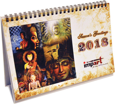 

impart CAL03/2018/BODH 2018 Table Calendar(Multicolor, BUDDHA)