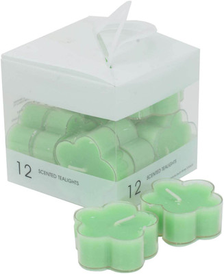 

Scrafts Green small shaped Highly Fragranced/Scented Smokeless Tealight Candles for Home/Gifts/Festive Décor/Spa/Meditation Candle(Green, Pack of 12)