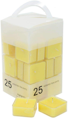 

Scrafts Yellow Big Highly Fragranced/Scented Smokeless Tealight Candles for Home/Gifts/Festive Décor/Spa/Meditation Candle(Yellow, Pack of 25)