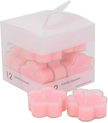 

Scrafts Pink small shaped Highly Fragranced/Scented Smokeless Tealight Candles for Home/Gifts/Festive Décor/Spa/Meditation Candle(Pink, Pack of 12)