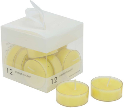 

Scrafts Yellow Small Highly Fragranced/Scented Smokeless Tealight Candles for Home/Gifts/Festive Décor/Spa/Meditation Candle(Yellow, Pack of 12)