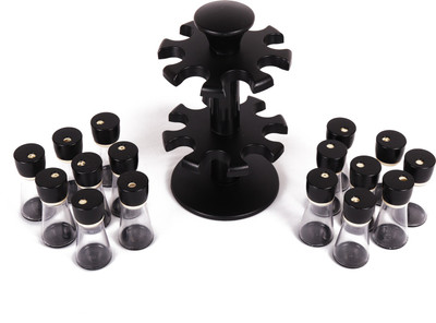 

Bluzon Revolving 16 Jar Spice Rack / Masala Box 1 Piece Spice Set(Plastic)