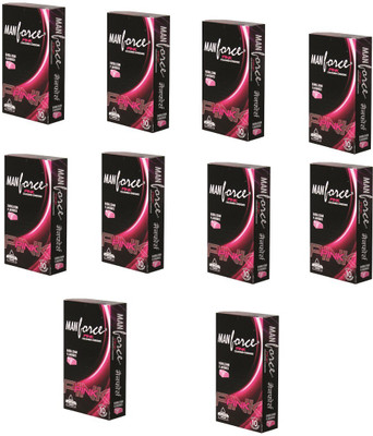 Manforce Pink Coloured Bubblegum Condom(Set of 10, 100S)