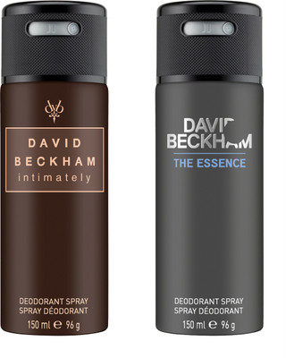 

David Beckham Intimately & Essence Deodorant Spray - For Men(300 ml, Pack of 2)