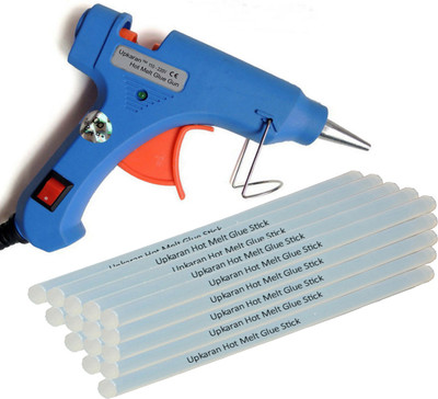 

Upkaran Electric 20W Hot Melt Glue Gun With 15 Pcs Free Big Clear Hot Melt Glue Sticks(8inch) Standard Temperature Corded Glue Gun(7 mm)