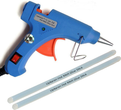 

Upkaran Electric 20W Hot Melt Glue Gun With 2 Pcs Free Big Clear Hot Melt Glue Sticks(8inch) Standard Temperature Corded Glue Gun(7 mm)