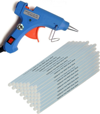 

Upkaran Electric 20W Hot Melt Glue Gun With 40 Pcs Free Big Clear Hot Melt Glue Sticks(8inch) Standard Temperature Corded Glue Gun(7 mm)