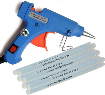 

Upkaran Electric 20W Hot Melt Glue Gun With 7 Pcs Free Big Clear Hot Melt Glue Sticks(8inch) Standard Temperature Corded Glue Gun(7 mm)