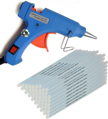 

Upkaran Electric 20W Hot Melt Glue Gun With 50 Pcs Free Big Clear Hot Melt Glue Sticks(8inch) Standard Temperature Corded Glue Gun(7 mm)