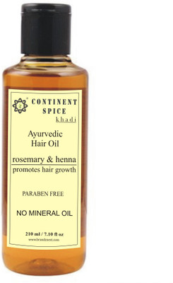 13% OFF on Continent Spice Khadi Organic Henna & Rosemary Hair Oil (SLS-Paraben Free) Hair Oil(210 ml) on Flipkart 13% OFF on Continent Spice Khadi Organic Henna & Rosemary Hair Oil (SLS-Paraben Free) Hair Oil(210 ml) on Flipkart